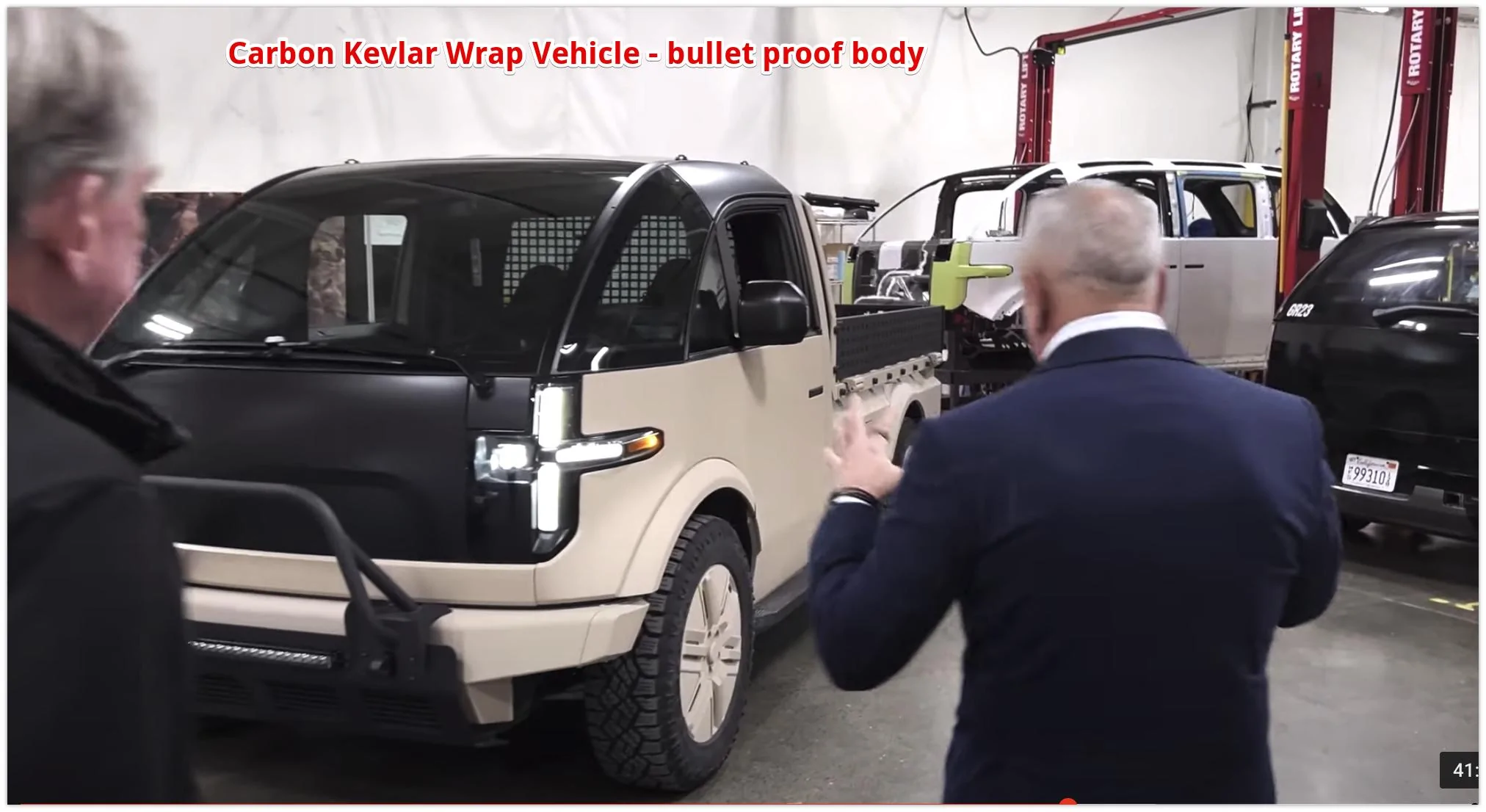 Tesla Cybertruck Sandy Munro talks to Canoo Canoo military scout vehicl