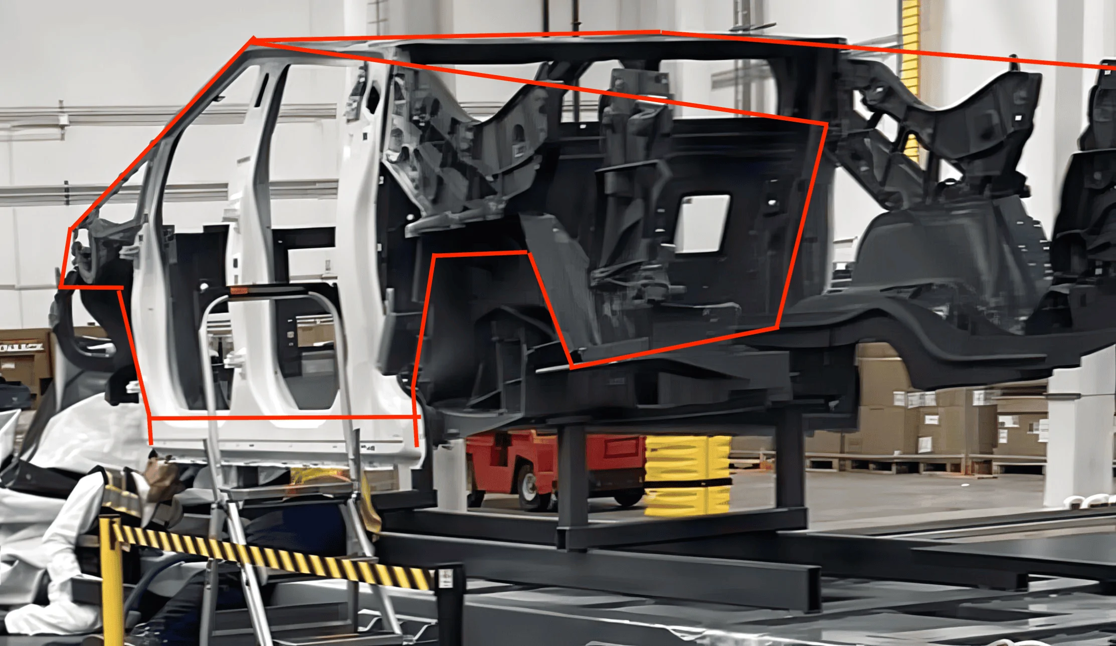 Tesla Cybertruck Cybertruck Body Prototype Casting spied uncovered!! 😲 1670645083191