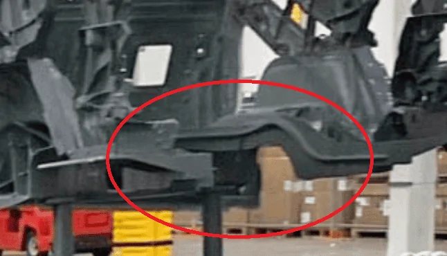 Tesla Cybertruck Cybertruck Body Prototype Casting spied uncovered!! 😲 1670820624394