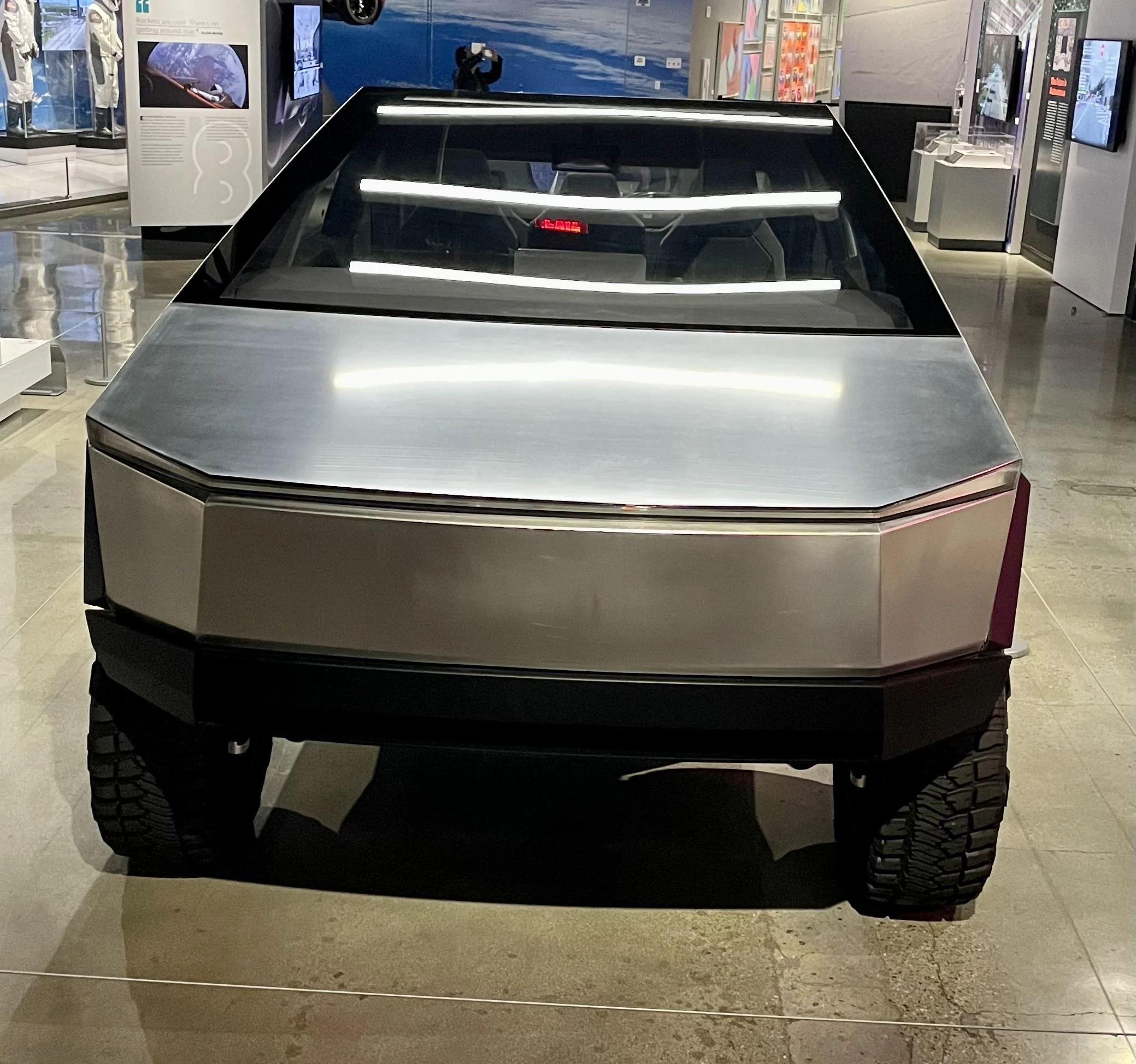 Tesla Cybertruck A look at Cybertruck & Cyberquad inside Tesla’s Peterson Museum Exhibit 26141F87-5657-4035-BB16-5CC8FAFDED2E