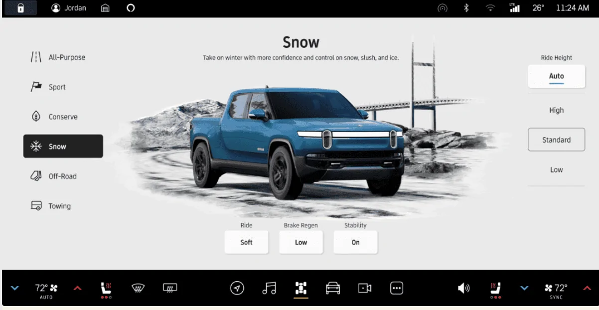 Tesla Cybertruck Hopefully CT has lots of software modes - vs. the current tesla's that have adjustable functionality but not pre configured ride modes Screenshot 2022-12-19 at 4.38.11 PM