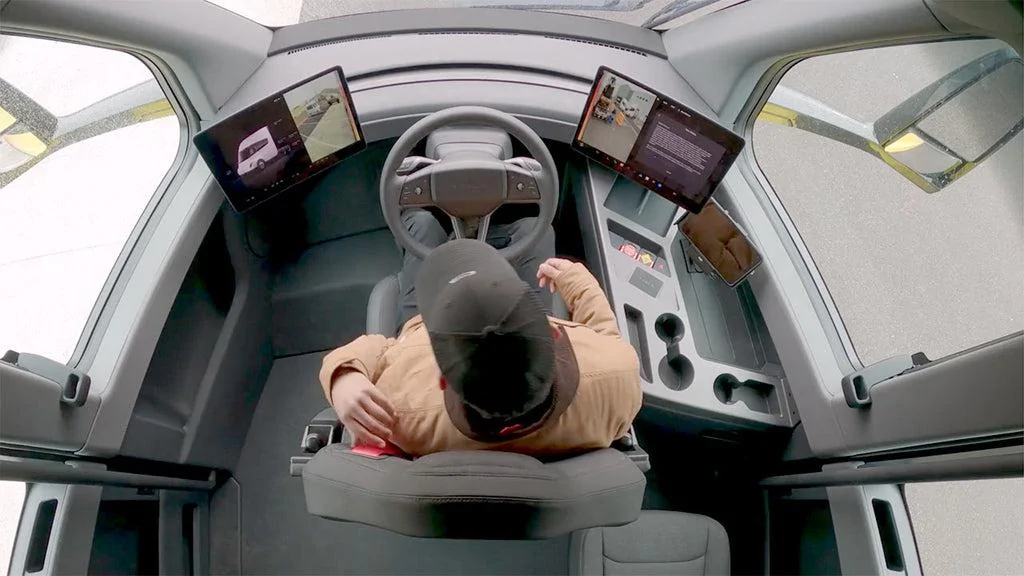 Tesla Cybertruck Tesla Semi's spacious driver-focused cabin deep-dive look by Tesla engineer Tesla-Semi-Cabin-Top-View_1024x1024