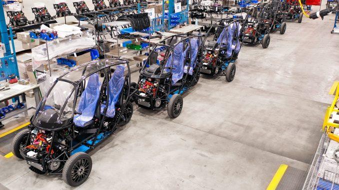 Tesla Cybertruck Arcimoto shuts down factory, stock plunges as it warns of bankruptcy AssemblyLine_1_treated-678x381