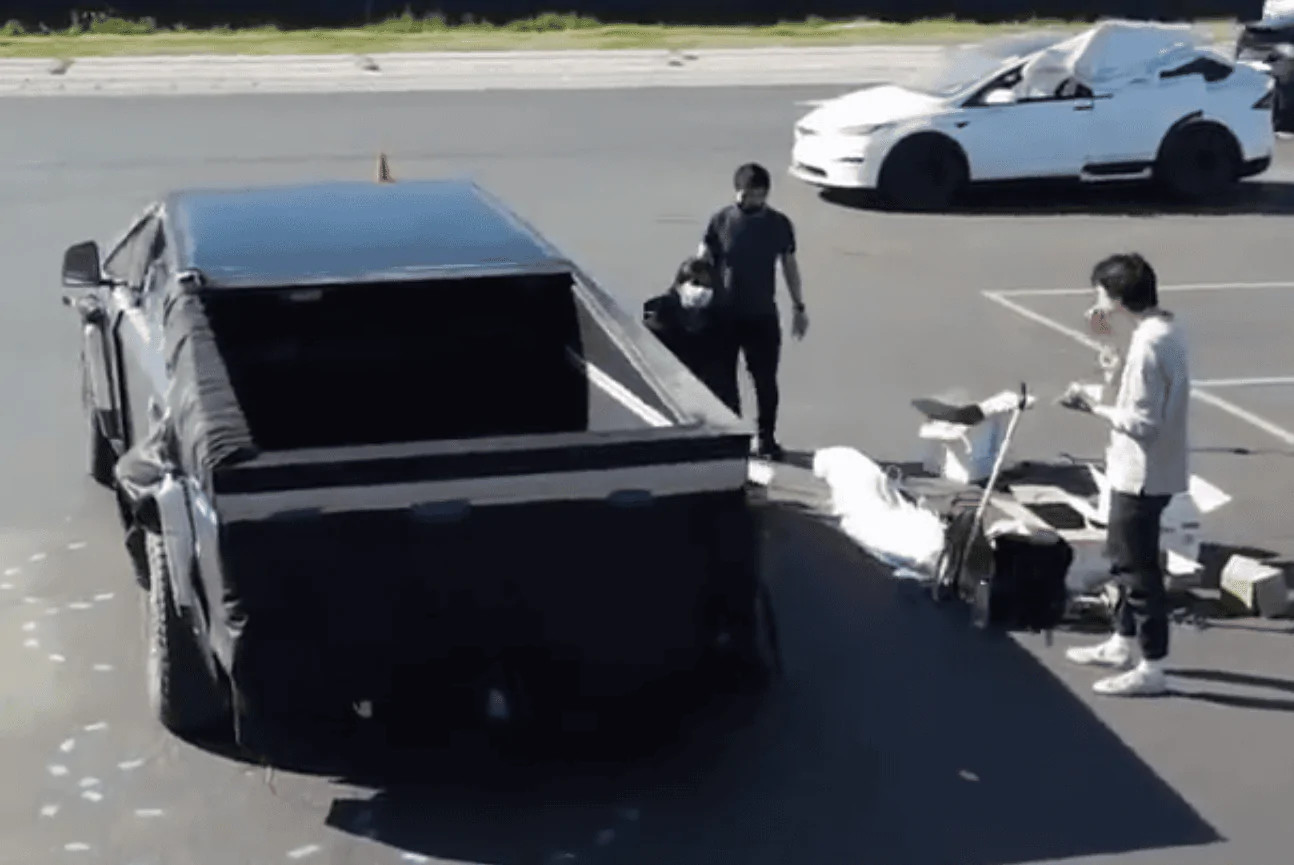 Tesla Cybertruck Elon: "I was just reviewing the production beta Cybertruck. It is incredible." 1675406435260