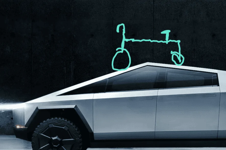 Tesla Cybertruck [Video Added!] Cybertruck spotted with new side mirror design! Musk confirms removable (Feb 1, 2023) 📸 1675454830252