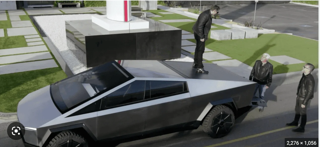 Tesla Cybertruck How many tires fit in Cybertruck bed? 8 according to new sighting photos (2/3/23)! 🛞 Screen Shot 2023-02-06 at 12.46.57