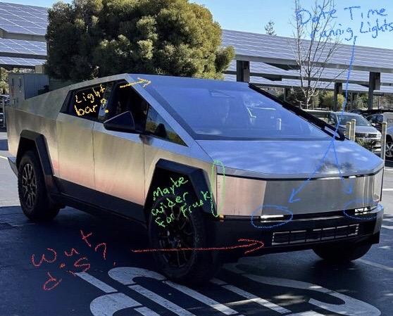 Tesla Cybertruck Cybertruck FULL FRONT VIEW! (2/9/23) 1675987259808