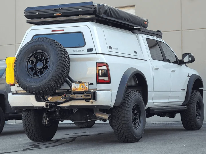 Tesla Cybertruck How many tires fit in Cybertruck bed? 8 according to new sighting photos (2/3/23)! 🛞 1676142488833