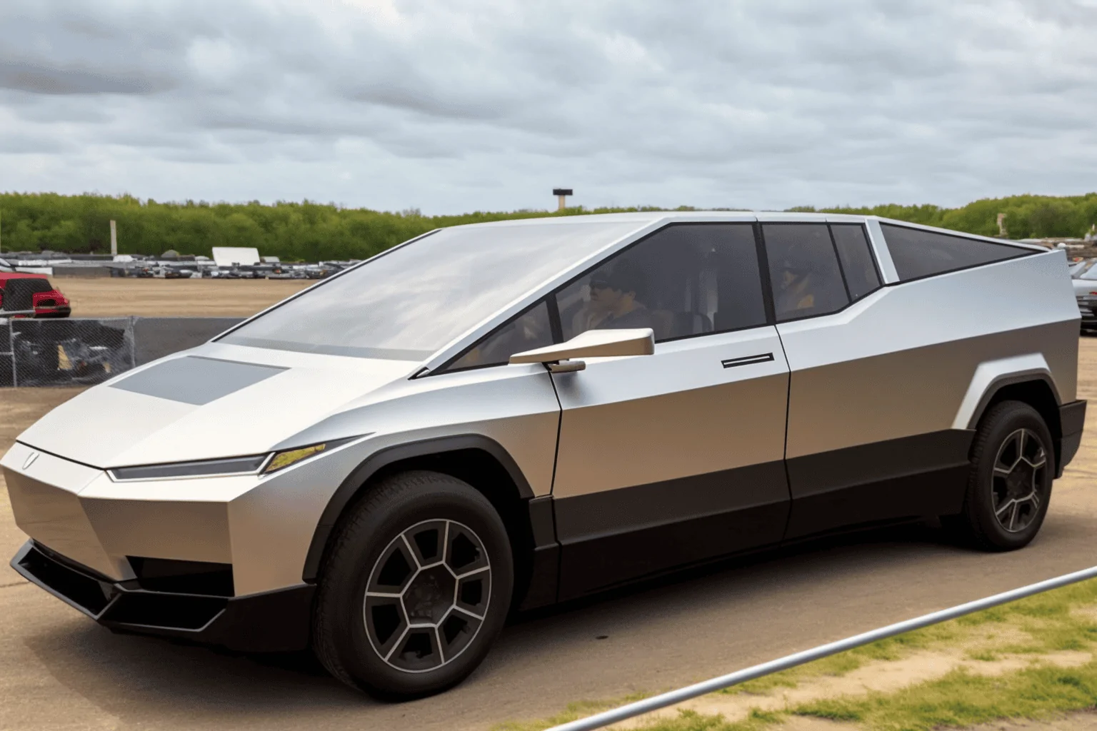 Tesla Cybertruck I used AI to blend the Cybertruck with other vehicles.  Here are the results. cyber honda odyssey