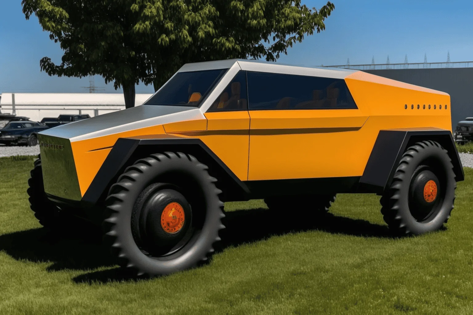 Tesla Cybertruck I used AI to blend the Cybertruck with other vehicles.  Here are the results. cyber Minneapolis Molin