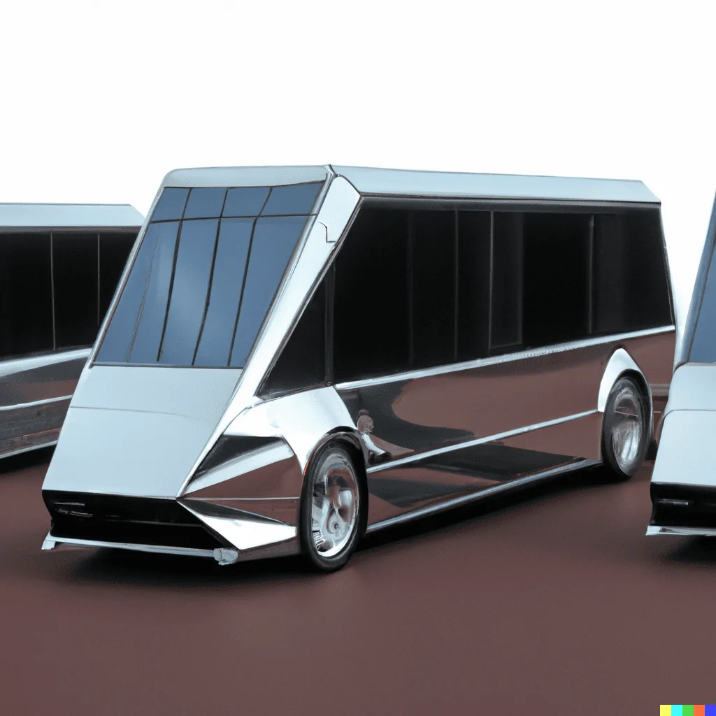 Tesla Cybertruck I used AI to blend the Cybertruck with other vehicles.  Here are the results. my DALL·E cybervan