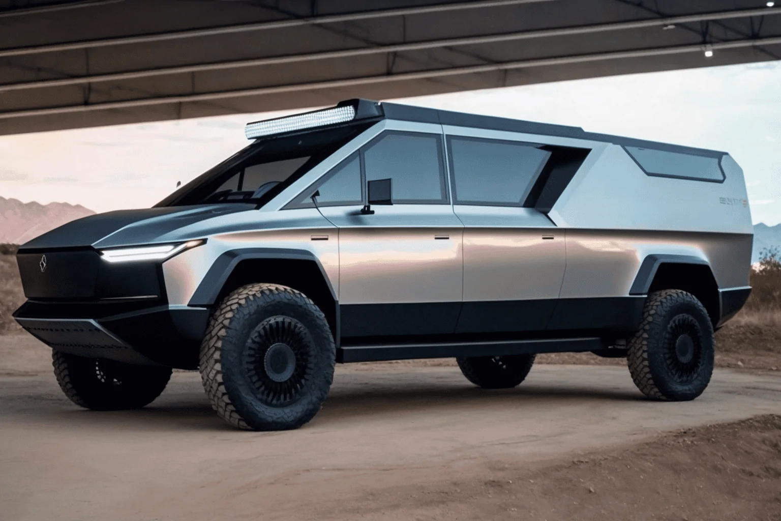 Tesla Cybertruck I used AI to blend the Cybertruck with other vehicles.  Here are the results. 1677050616366