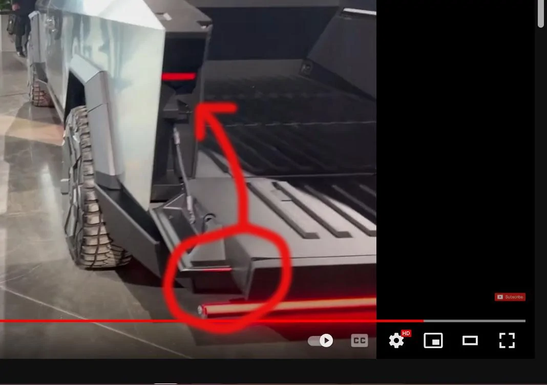 Tesla Cybertruck INVESTOR DAY CYBERTRUCK BETA PRESENT! [w/ Walkaround Videos] tailgate light