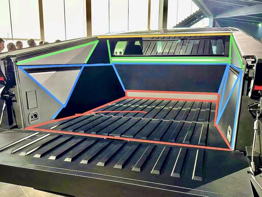 Tesla Cybertruck Do you think the bed width is... 6F43525F-1EA4-4CDC-A072-CCC05E381CD6