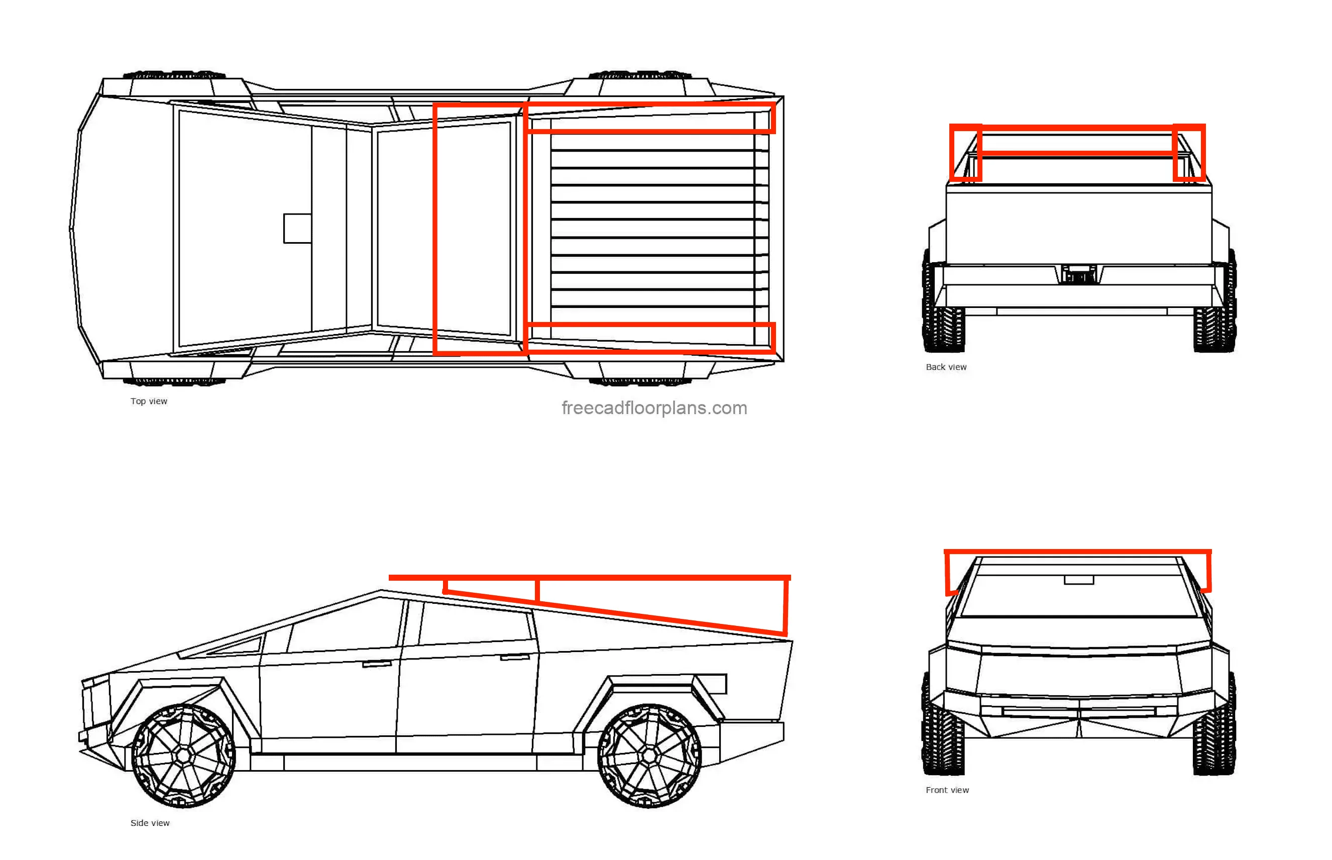 Tesla Cybertruck Cybertruck roof rack for work..... to carry long lumber on top or plumbing pipe 1678059114049