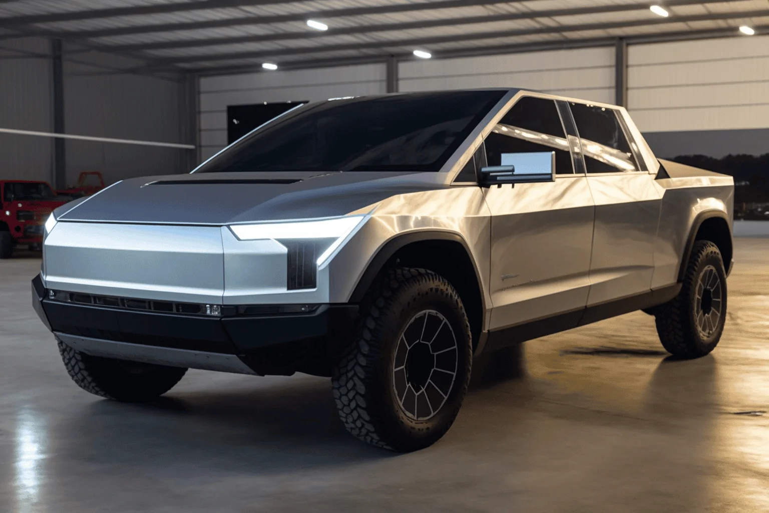 Tesla Cybertruck I used AI to blend the Cybertruck with other vehicles.  Here are the results. cyber f150