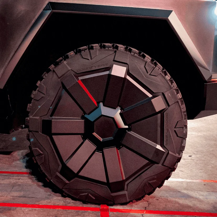 Tesla Cybertruck Tesla Granted a Patent for the Original Cybertruck Wheels! Fqoy5f9XwAIsAty