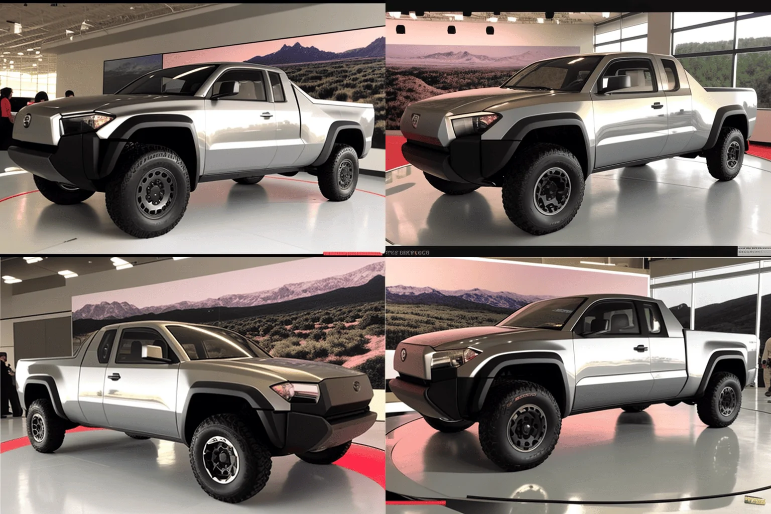 Tesla Cybertruck I used AI to blend the Cybertruck with other vehicles.  Here are the results. tacomas