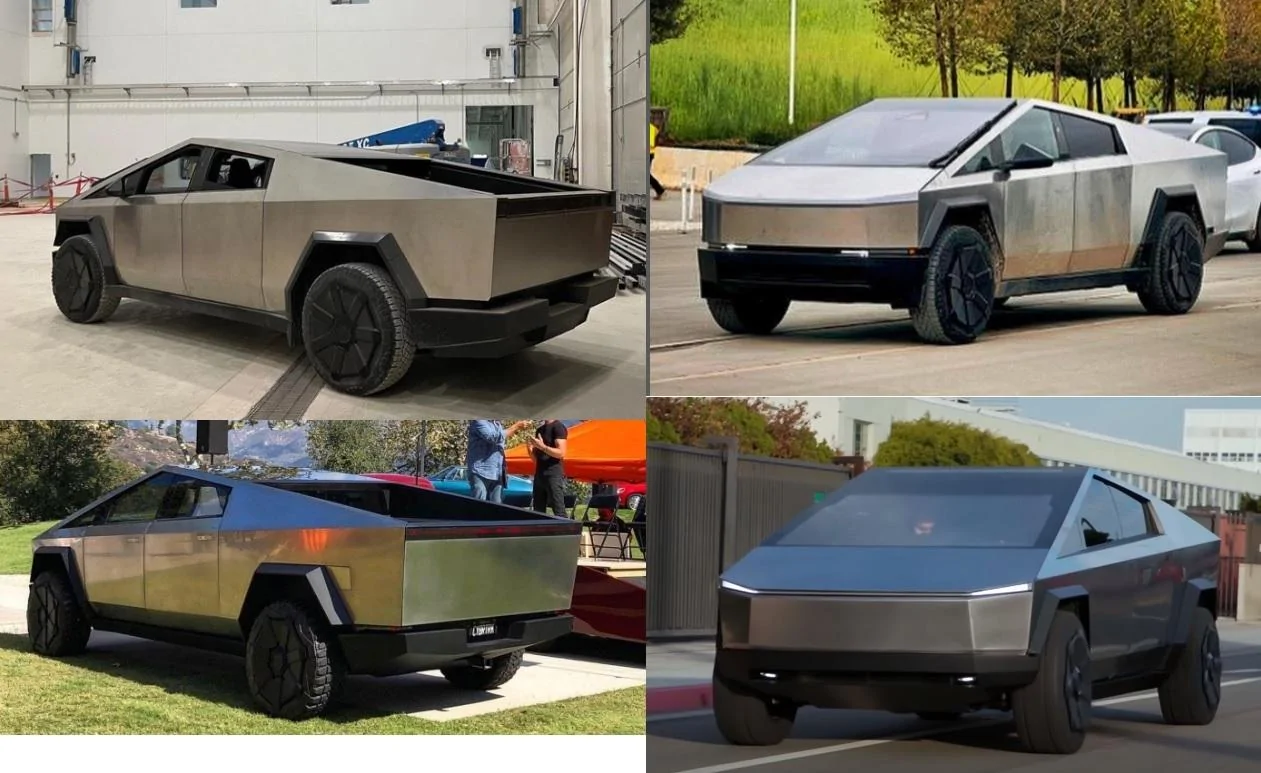 Tesla Cybertruck Model S vs. Cybertruck size comparison side-by-side (photo) CT