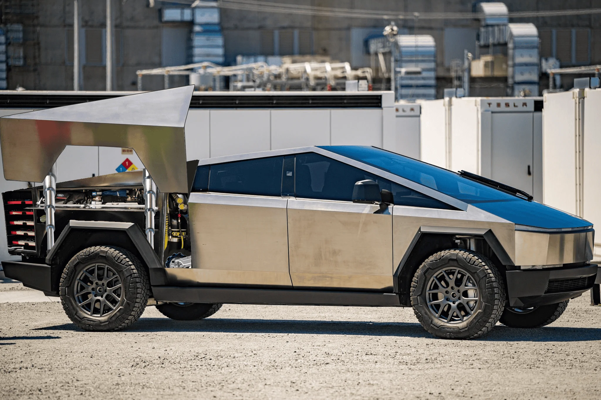 Tesla Cybertruck Official Cybertruck Accessory store is live!! Includes: Tailgate ramp, Basecamp, wrap, franz ball decal and more 1678520803441