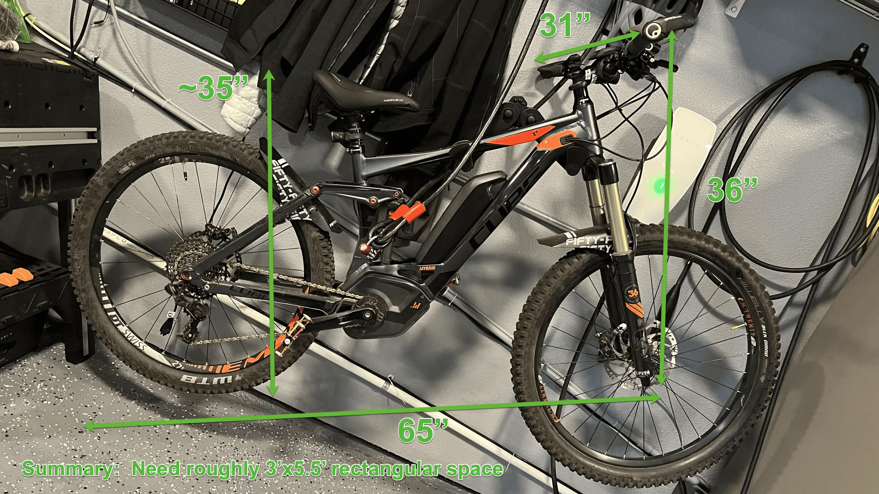 Tesla Cybertruck Mountain bikes inside the bed when covered/closed 1678558119269