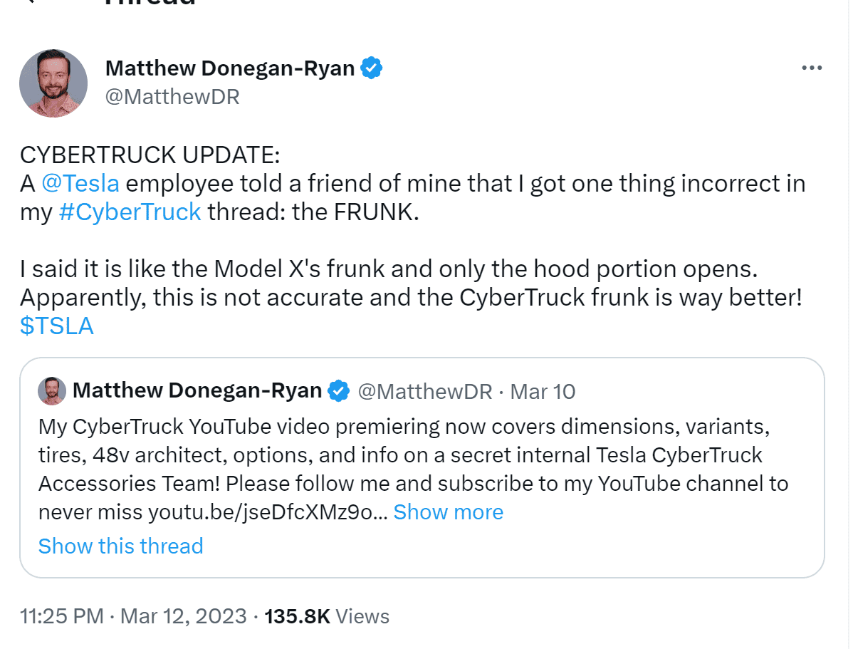 Tesla Cybertruck 📡 EXCLUSIVE: Cybertruck specs update including dimensions, seating, displays, tires / wheels, accessories & more! [from video aired 3/10/23] 1678715259974