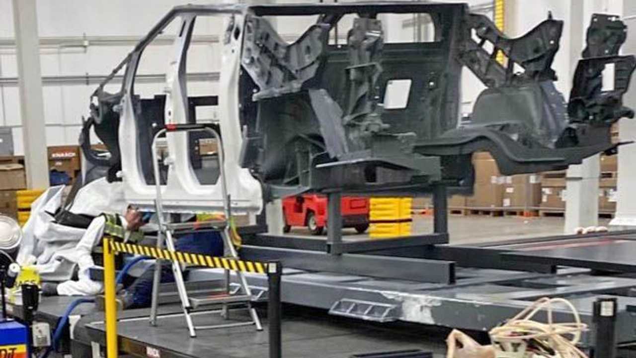 Tesla Cybertruck Cybertruck Paint? Production Jobs Listed as "Paint" Related tesla-cybertruck-body-shell-frame-reveal-giga-factory-texas