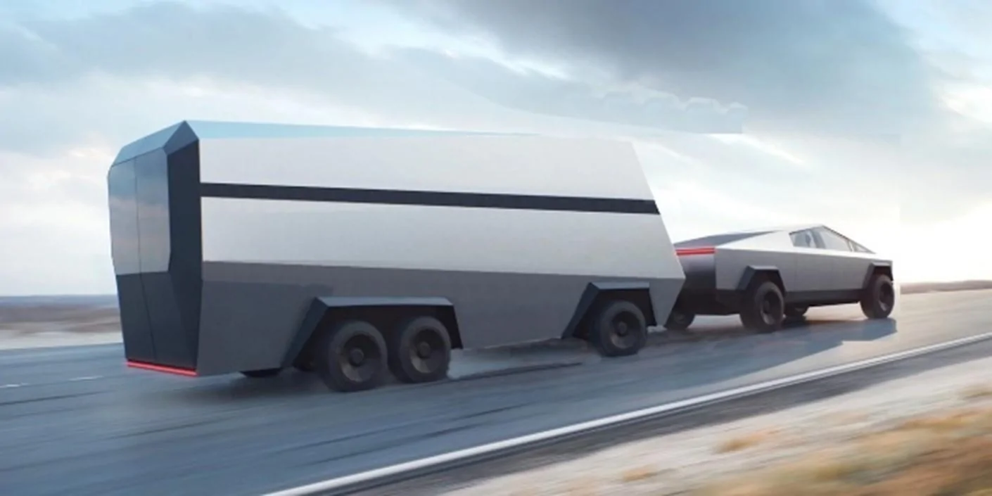 Tesla Cybertruck ICE Loss of Range While Towing Tesla-Cybertruck-Electric-Pickup-Towing-a-SS Trail