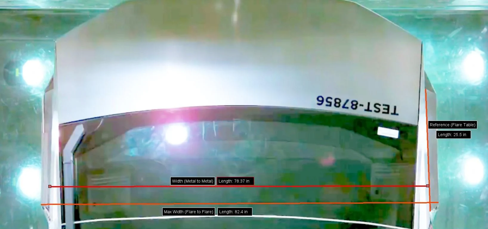 Tesla Cybertruck Crash Test Video Measurements For Cybertruck Dimensions Hood Measur