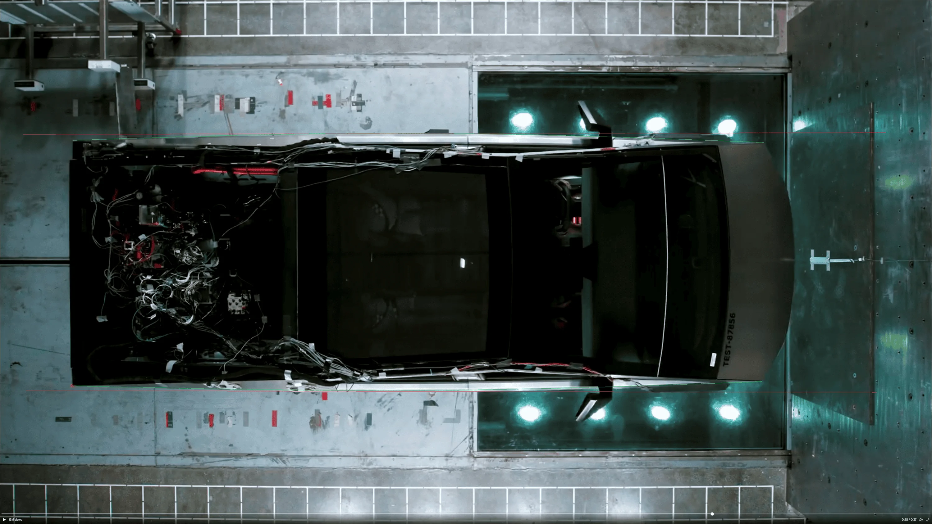 Tesla Cybertruck Crash Test Video Measurements For Cybertruck Dimensions cybertruck-top-vcurve-png