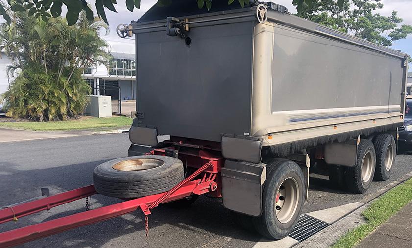 Tesla Cybertruck Private, Removed. dog-trailer