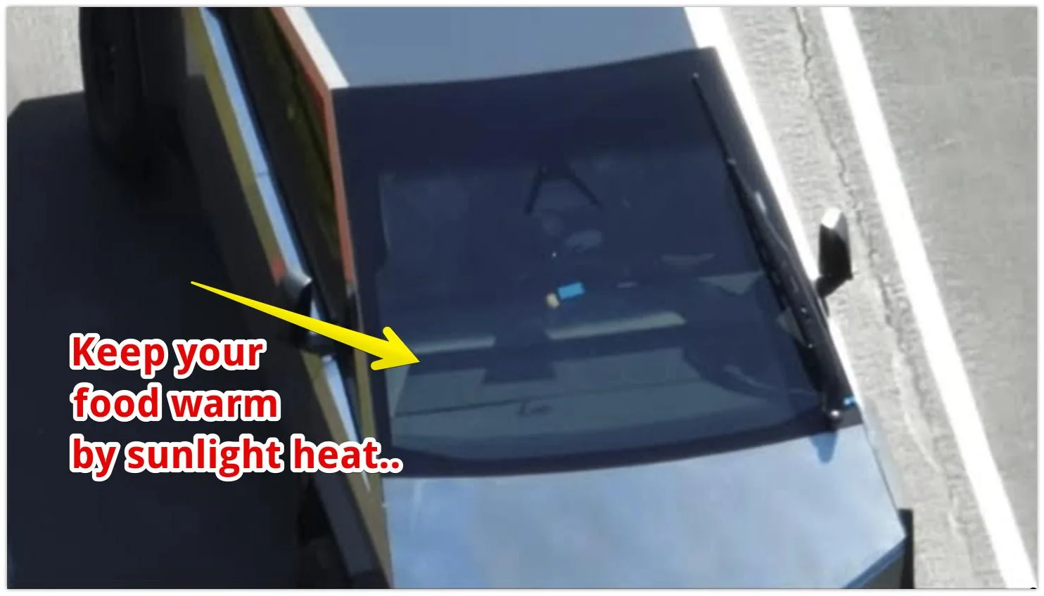 Tesla Cybertruck Cybertruck dash sunlight heat