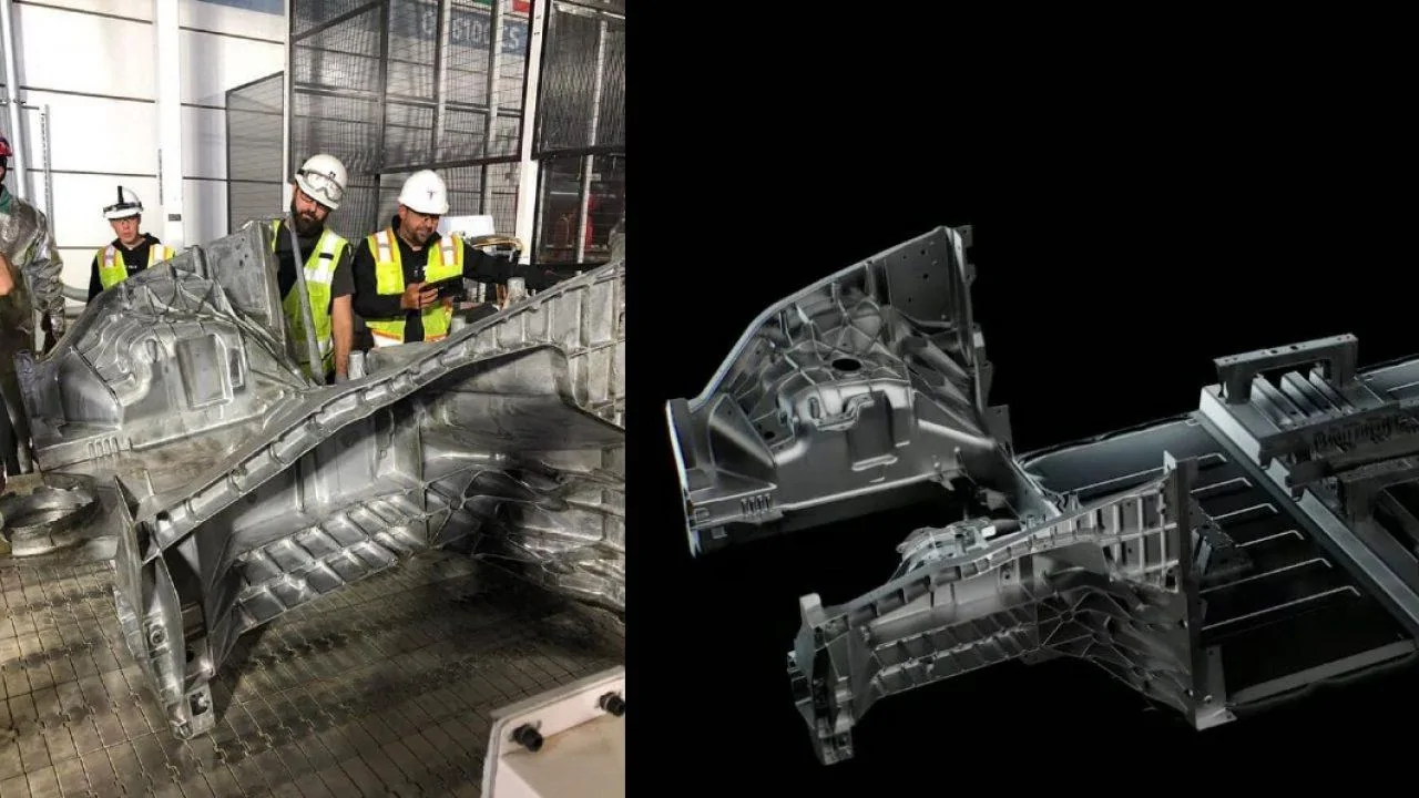 Tesla Cybertruck Cybertruck castings spotted? model y