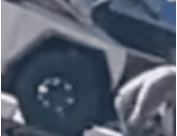 Tesla Cybertruck Cybertruck spotted with frunk open, revealing waterfall design! 1681439772840