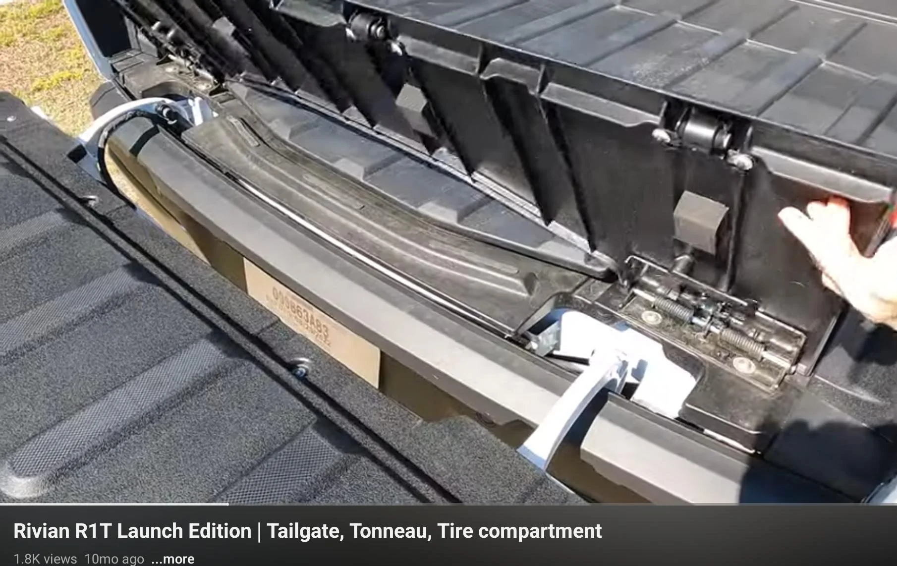 Tesla Cybertruck Cybertruck spotted with frunk open, revealing waterfall design! Screenshot_20230413_215438_YouTu