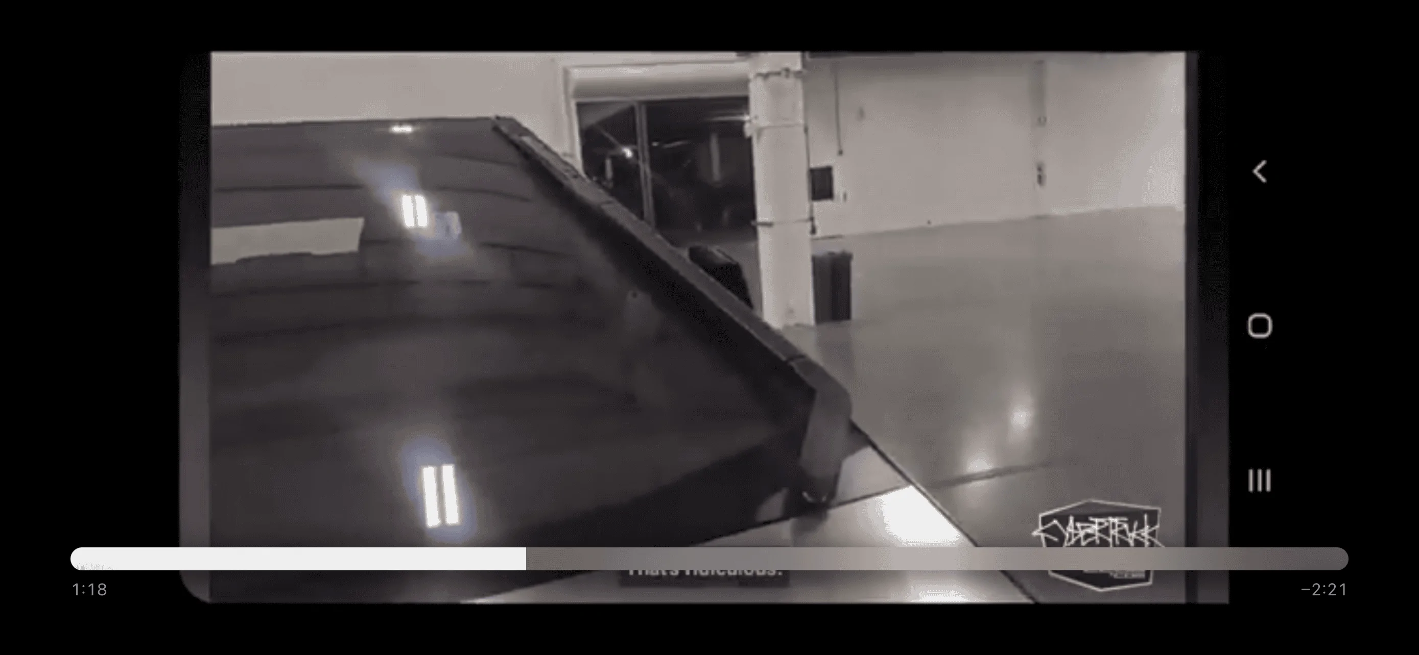 Tesla Cybertruck Cybertruck spotted with frunk open, revealing waterfall design! 8B36F2DE-CD03-41BA-A2CD-AD807890919E
