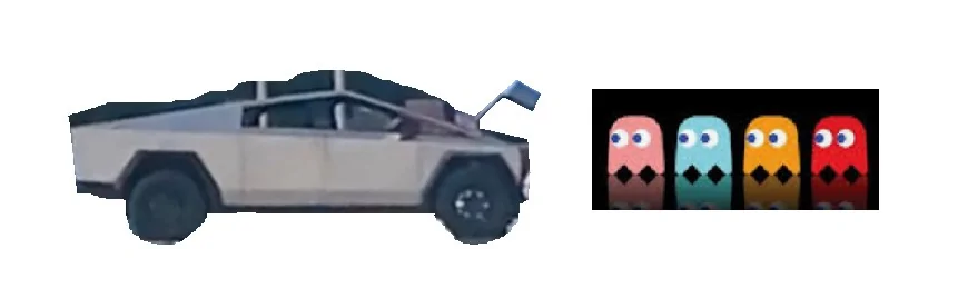 Tesla Cybertruck Cybertruck spotted with frunk open, revealing waterfall design! 1681455740792