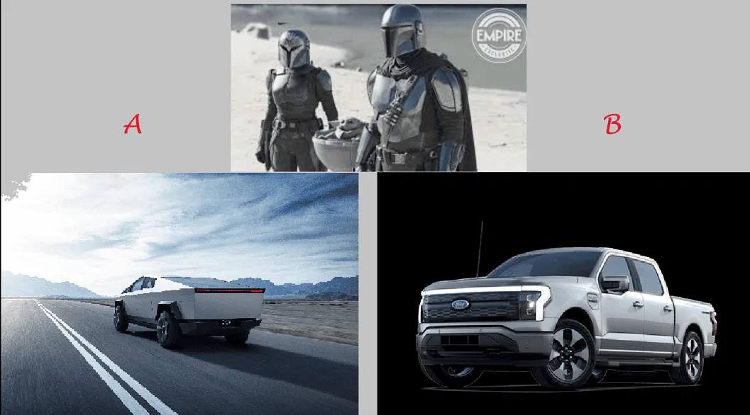 Tesla Cybertruck Cybertruck spotted with frunk open, revealing waterfall design! 1681711685950