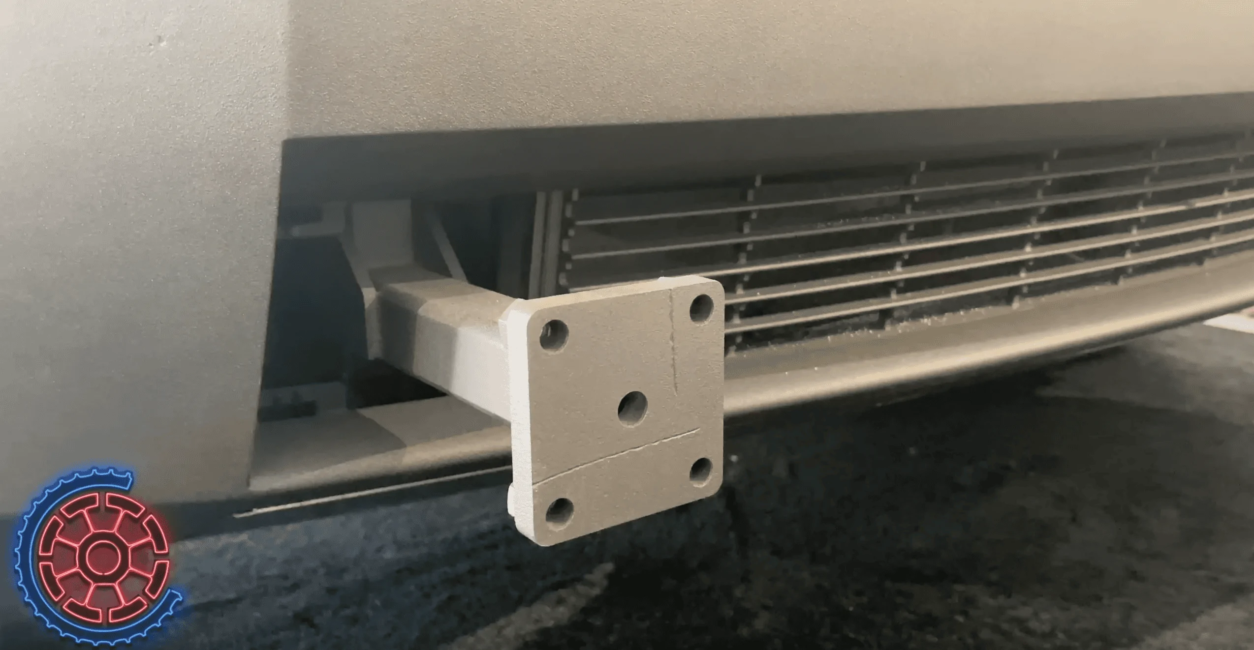 Tesla Cybertruck Cybertruck spotted with frunk open, revealing waterfall design! intak