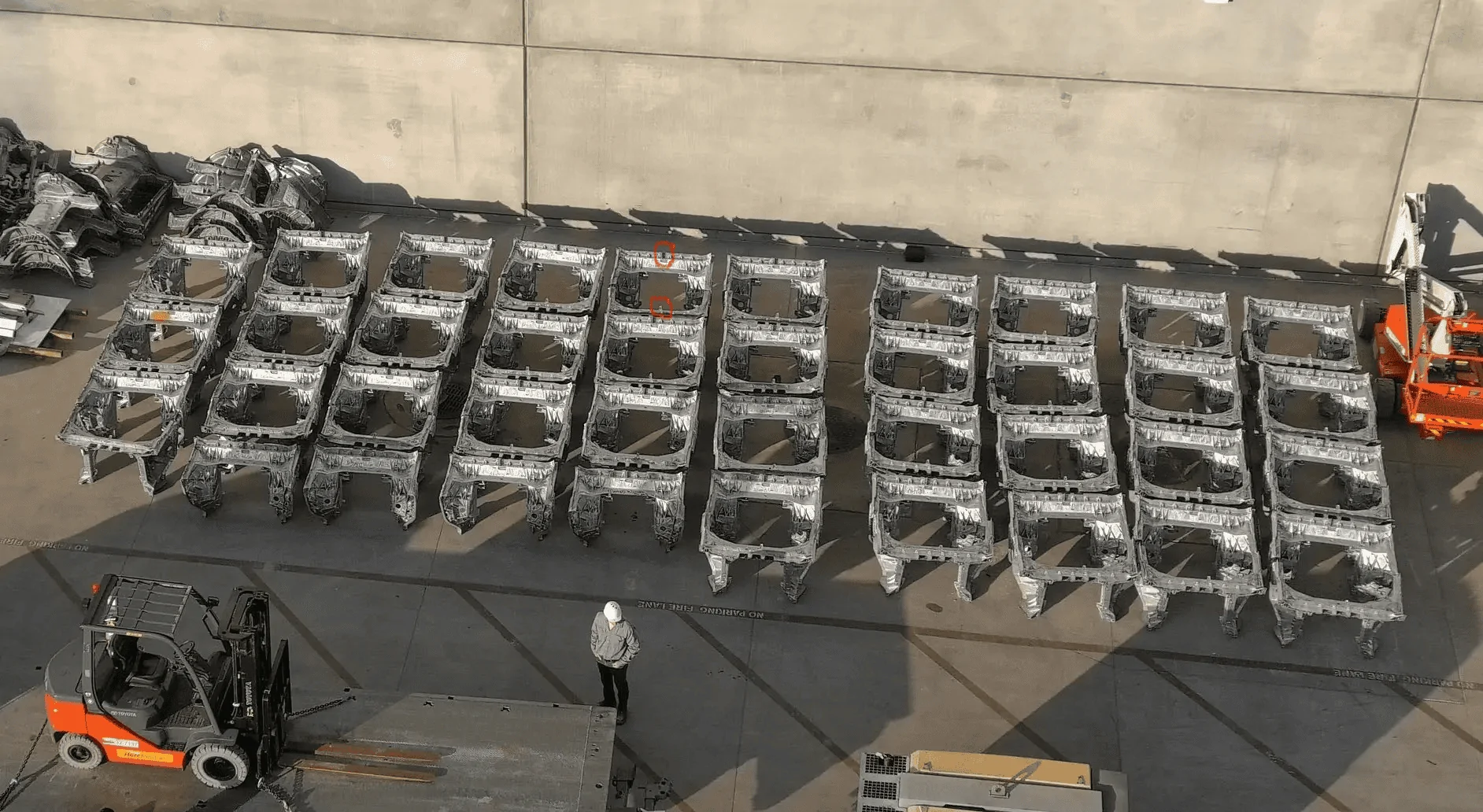 Tesla Cybertruck [Correction: Not 100+ Cybertruck Castings spotted at Giga factory] Model Y Castings Untitled
