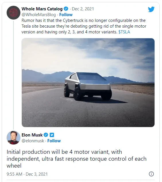 Tesla Cybertruck Musk: Cybertruck delivery event happening in Q3 2023! + other quotes from earnings call 1682093113879