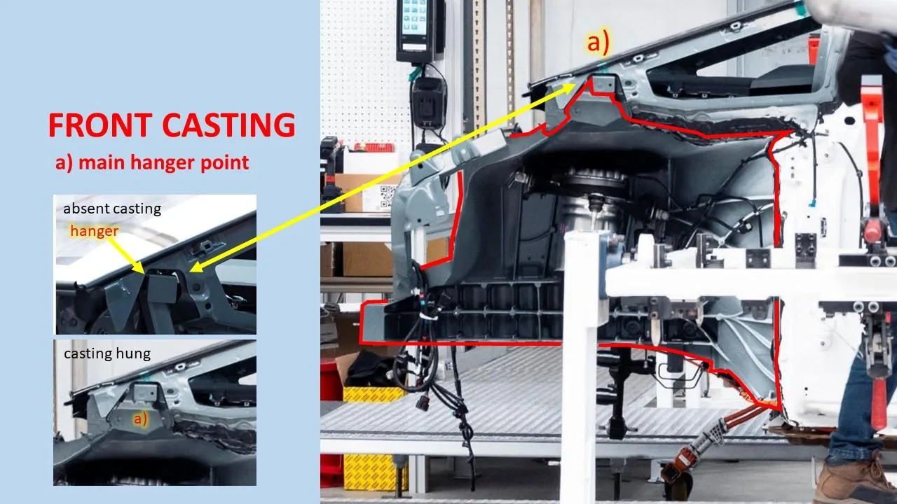 Tesla Cybertruck Cybertruck Front Casting Analysis (and Frunk Implications) - 3 vs 2 Chickens Slide8