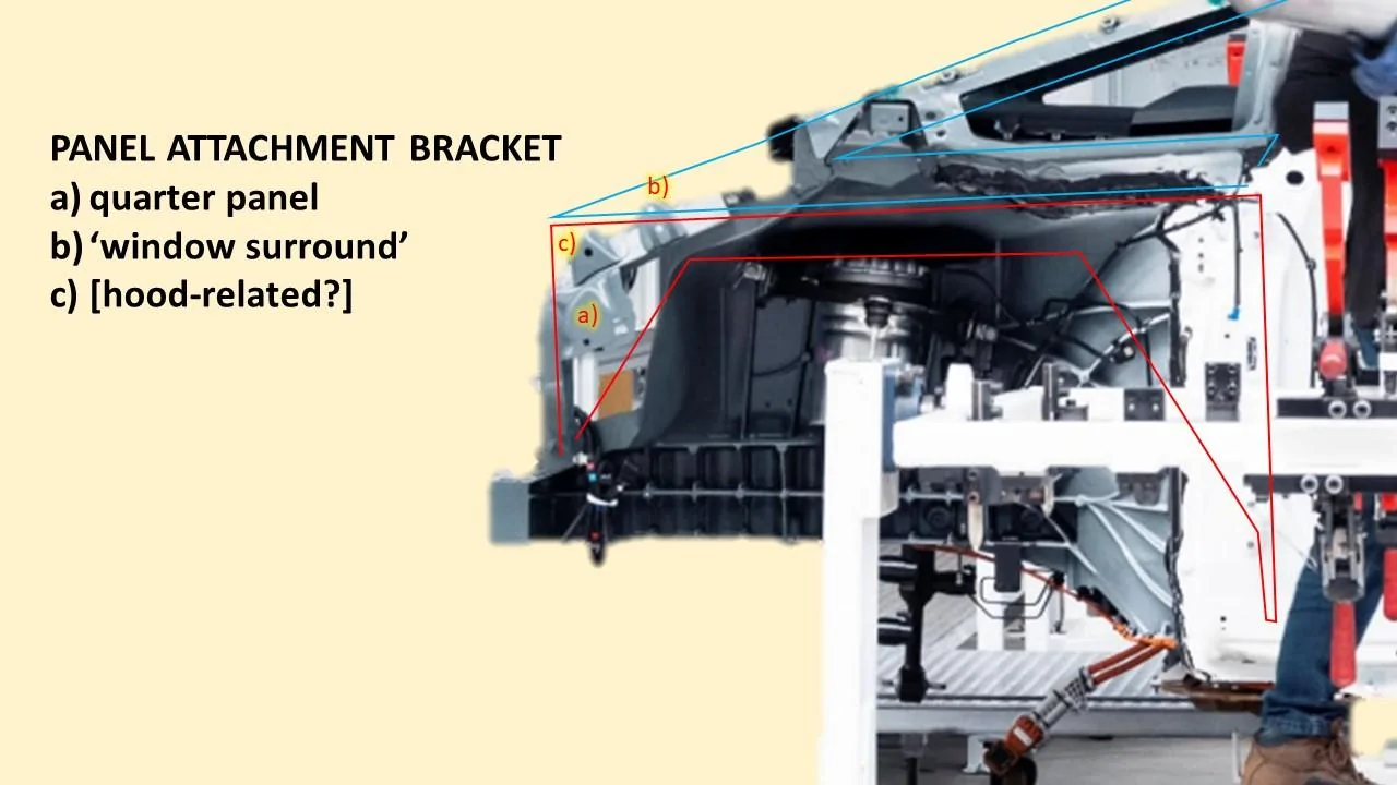Tesla Cybertruck Cybertruck Front Casting Analysis (and Frunk Implications) - 3 vs 2 Chickens Slide20