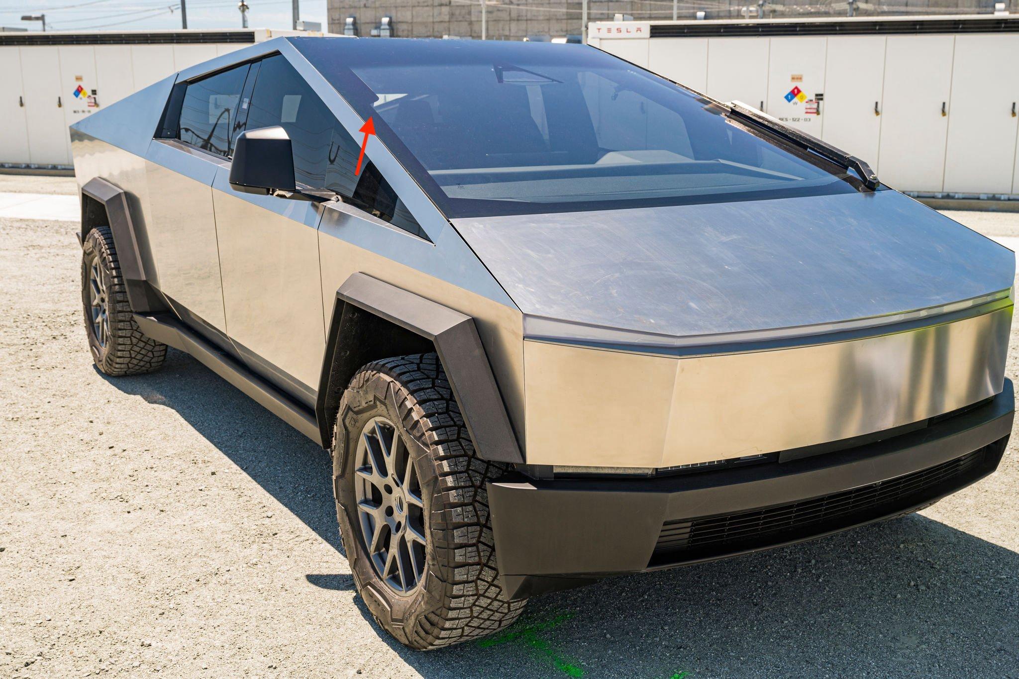 Tesla Cybertruck Can you spot the differences? windshield outlin