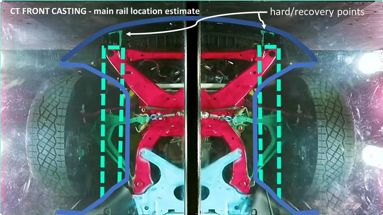 Tesla Cybertruck Cybertruck Front Casting Analysis (and Frunk Implications) - 3 vs 2 Chickens 1682250322127