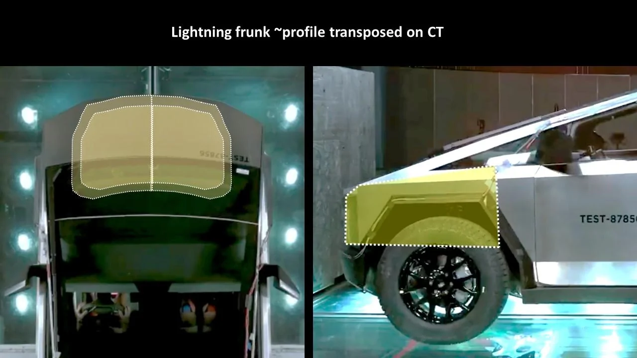 Tesla Cybertruck Cybertruck Front Casting Analysis (and Frunk Implications) - 3 vs 2 Chickens Slide13