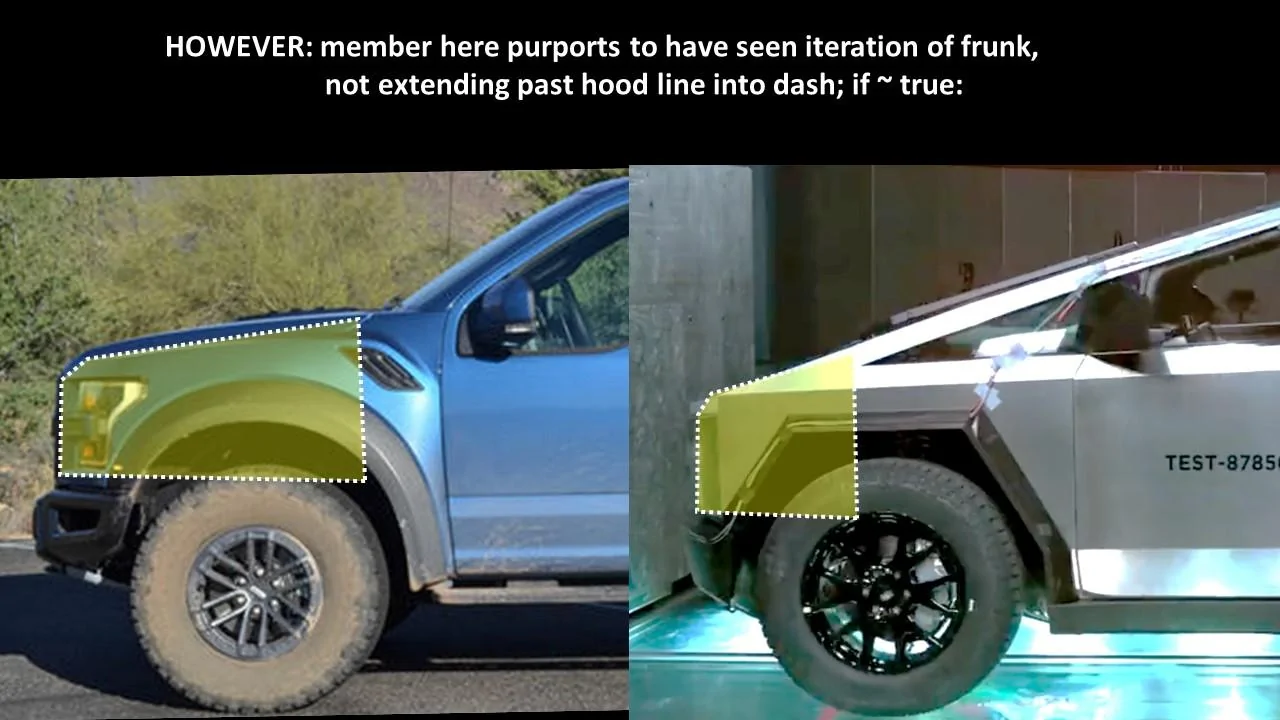 Tesla Cybertruck Cybertruck Front Casting Analysis (and Frunk Implications) - 3 vs 2 Chickens Slide16