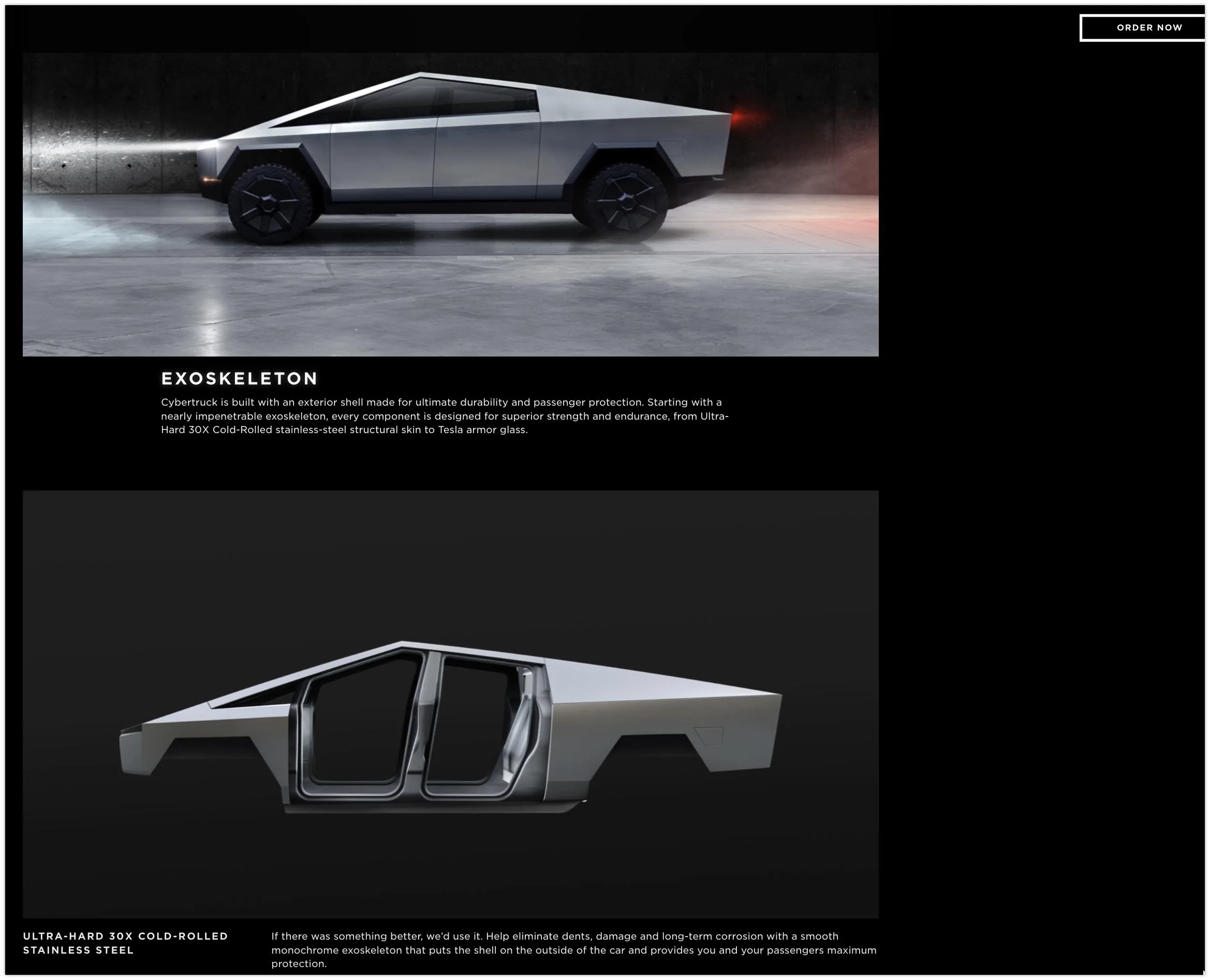 Tesla Cybertruck Cybertruck stainless changing to Aluminum????? Cybertruck still show steel 2023-05-03 19-07-27
