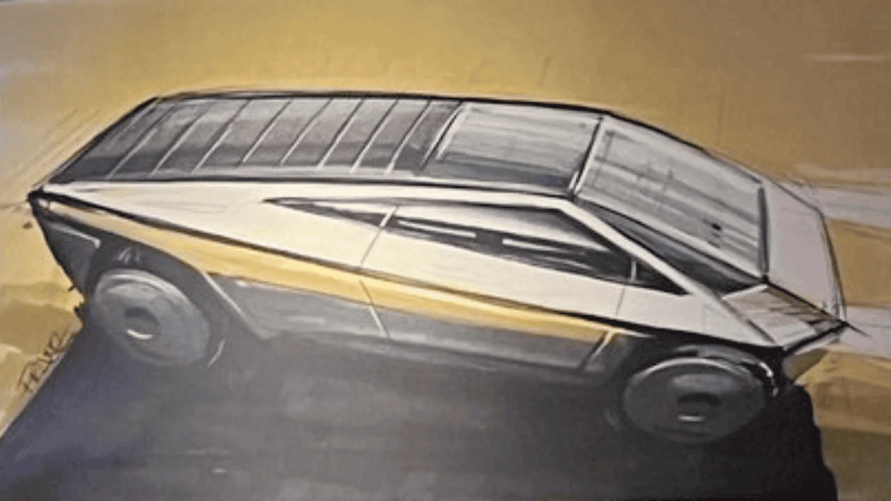 Tesla Cybertruck Fantasy:  Two door cyber truck 1683210211057
