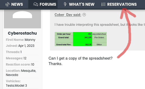 Tesla Cybertruck Cybertruck reservation order number -- how to tell your place in line Screenshot from 2023-05-05 13-45-26